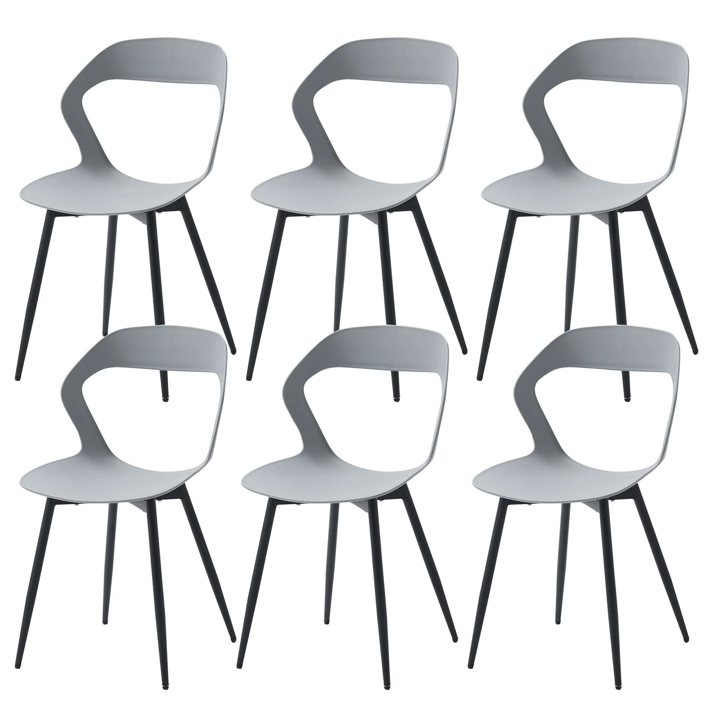 Set of 4 / 6 Scandinavia Dining Chairs for Dining Room Furniture Chair Nordic Designer Creative Household Backrest Chair