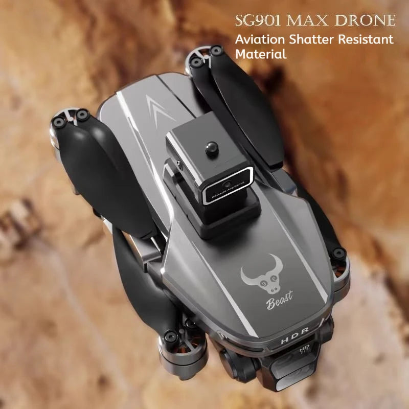 Drone Professiona 4K Dual Camera GPS Brushless Intelligent Obstacle Avoidance with Mapping Screen Control RC Drone SG901 PRO MAX