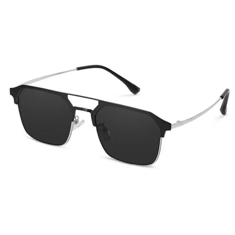 Men Vintage Square Sunglasses Women Popular Anti-UV Finished Myopia Glasses Retro Travel Vacation Sunshades Goggles for Man