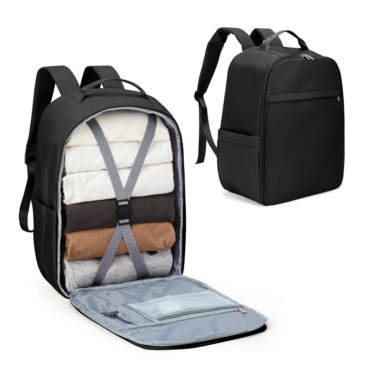Likros Hand Luggage Backpack for Ryanair 40x20x25 Cabin Bag, Easyjet 45x36x20 Lightweight Aeroplane Carry-Ons Travel Backpack
