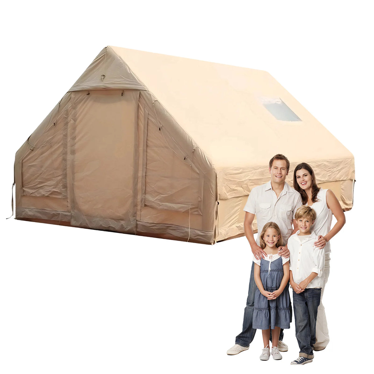 Inflatable Tent with Skylight Air Glamping Tents Easy Setup Inflatable Camping Tent with Pump for Camping