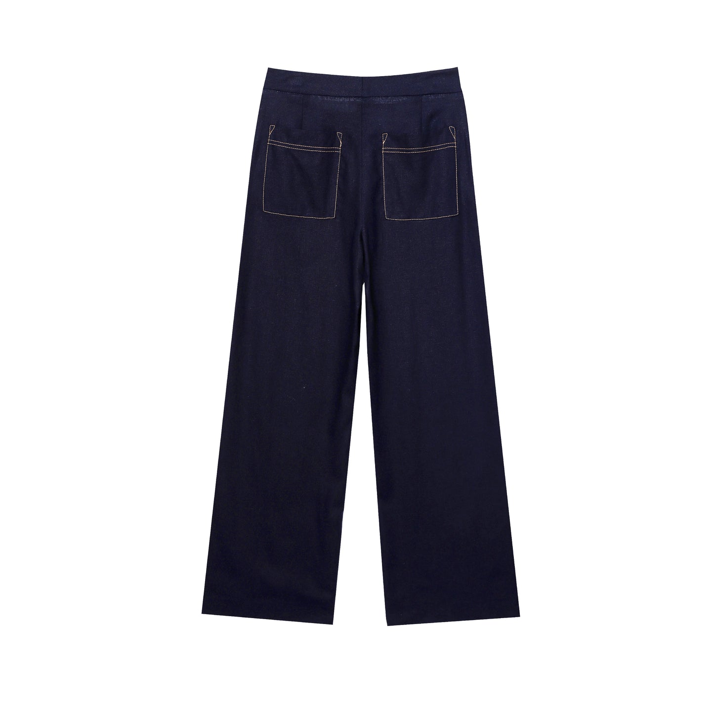 Women's clothing 2025 autumn new product fashion blended line decoration straight casual trousers