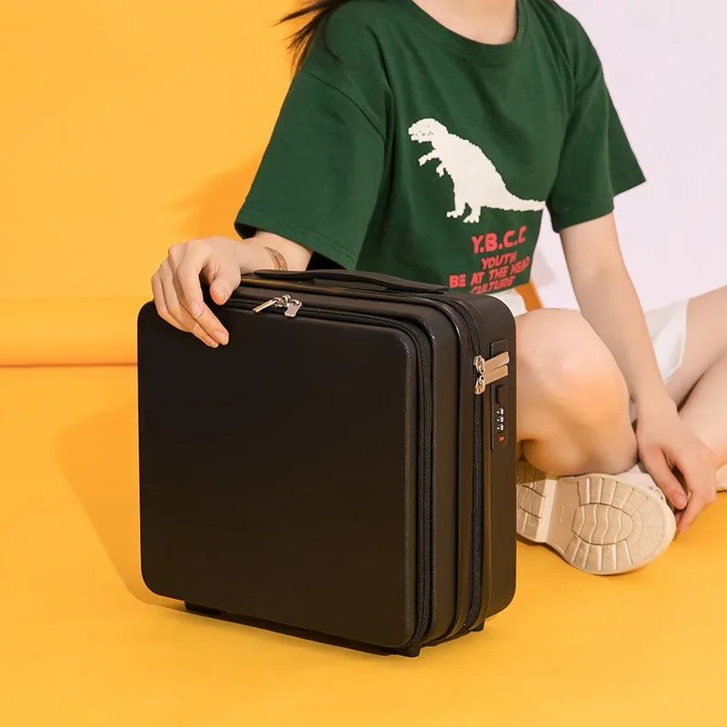 16 Inch Carry on Suitcase Travel Luggage Case Women Small Wash Bag Makeup Case Cabin Luggage Men's Business Portable Suitcase