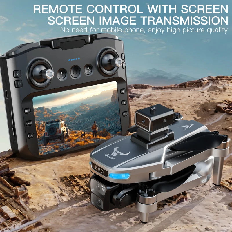 Drone Professiona 4K Dual Camera GPS Brushless Intelligent Obstacle Avoidance with Mapping Screen Control RC Drone SG901 PRO MAX