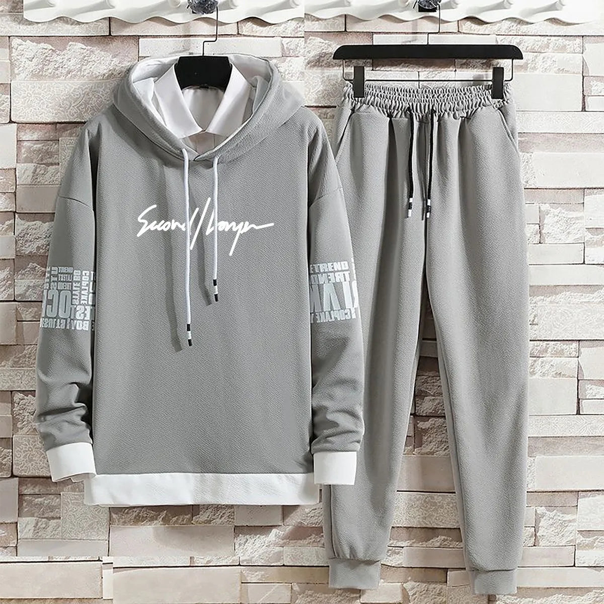 Clothing for Men Hoodies Set Pants Casual Summer Autumn Suits Pullover Hat Hood Print Sweaterhoodie Men New Top Long Sleeves