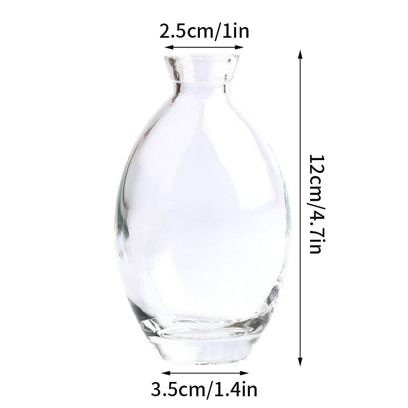 Brown Retro Glass Vase Plant Flowers Bottle Flower Arrangement Hydroponic Terrarium Desktop Vase Creative Home Decor Flower Pot
