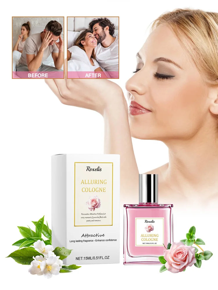 ROXELIS Rose Pheromone Perfume Rose Fresh and Elegant Perfume Date Atmosphere Charm Lasting Fragrance Lady Perfume Spray 0.51 oz