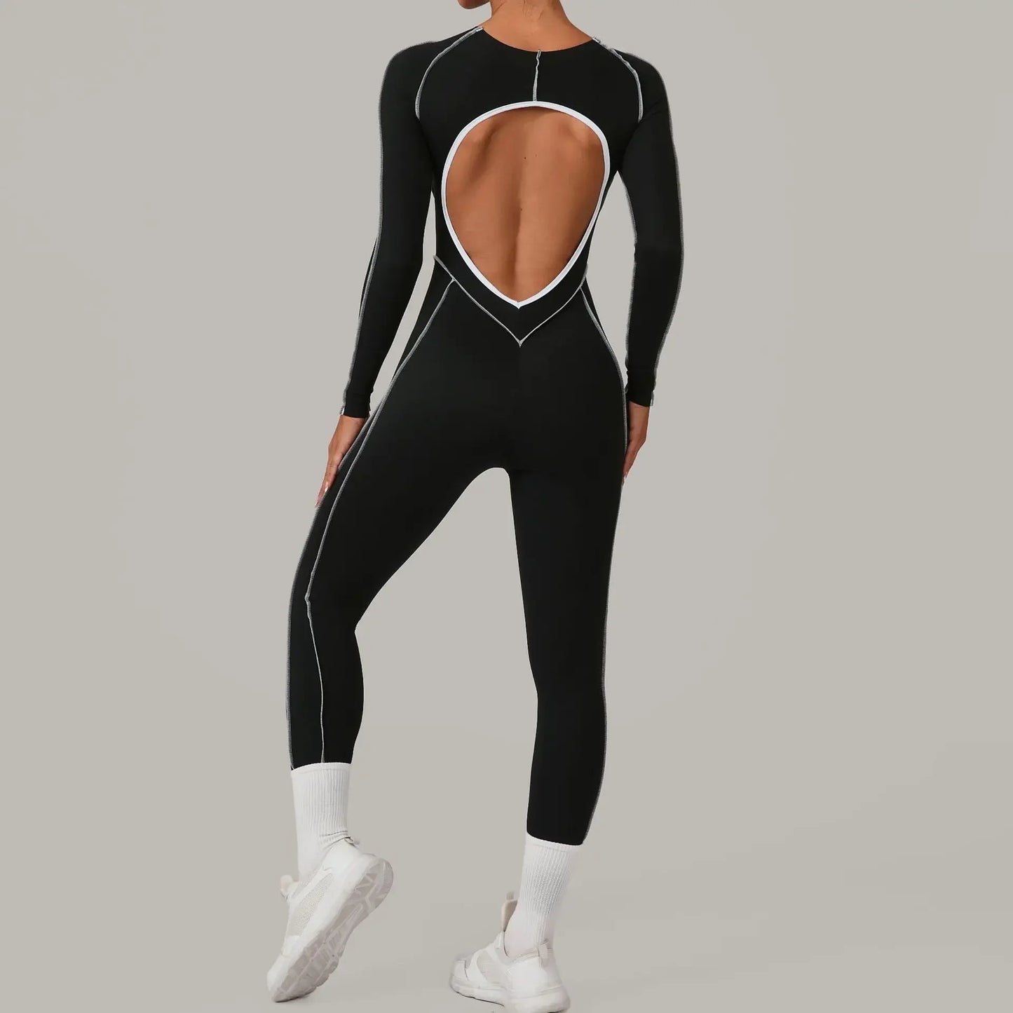 Seamless Yoga Jumpsuit Sports Fitness Peach Hip Tights Backless High-intensity One-piece Workout Clothing Gym Bodysuit for Women
