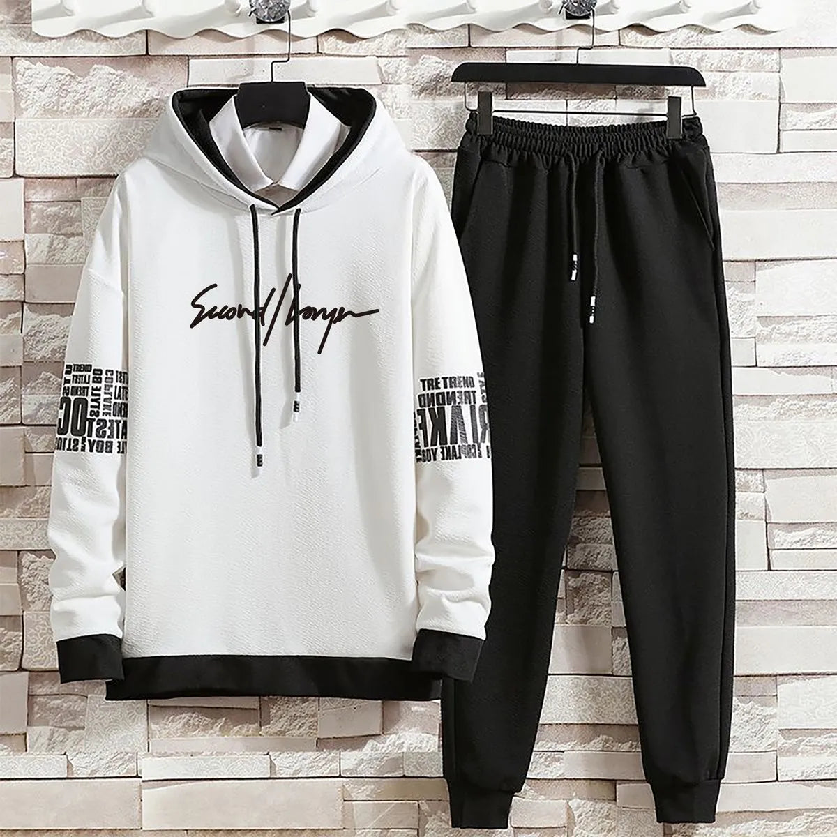 Clothing for Men Hoodies Set Pants Casual Summer Autumn Suits Pullover Hat Hood Print Sweaterhoodie Men New Top Long Sleeves