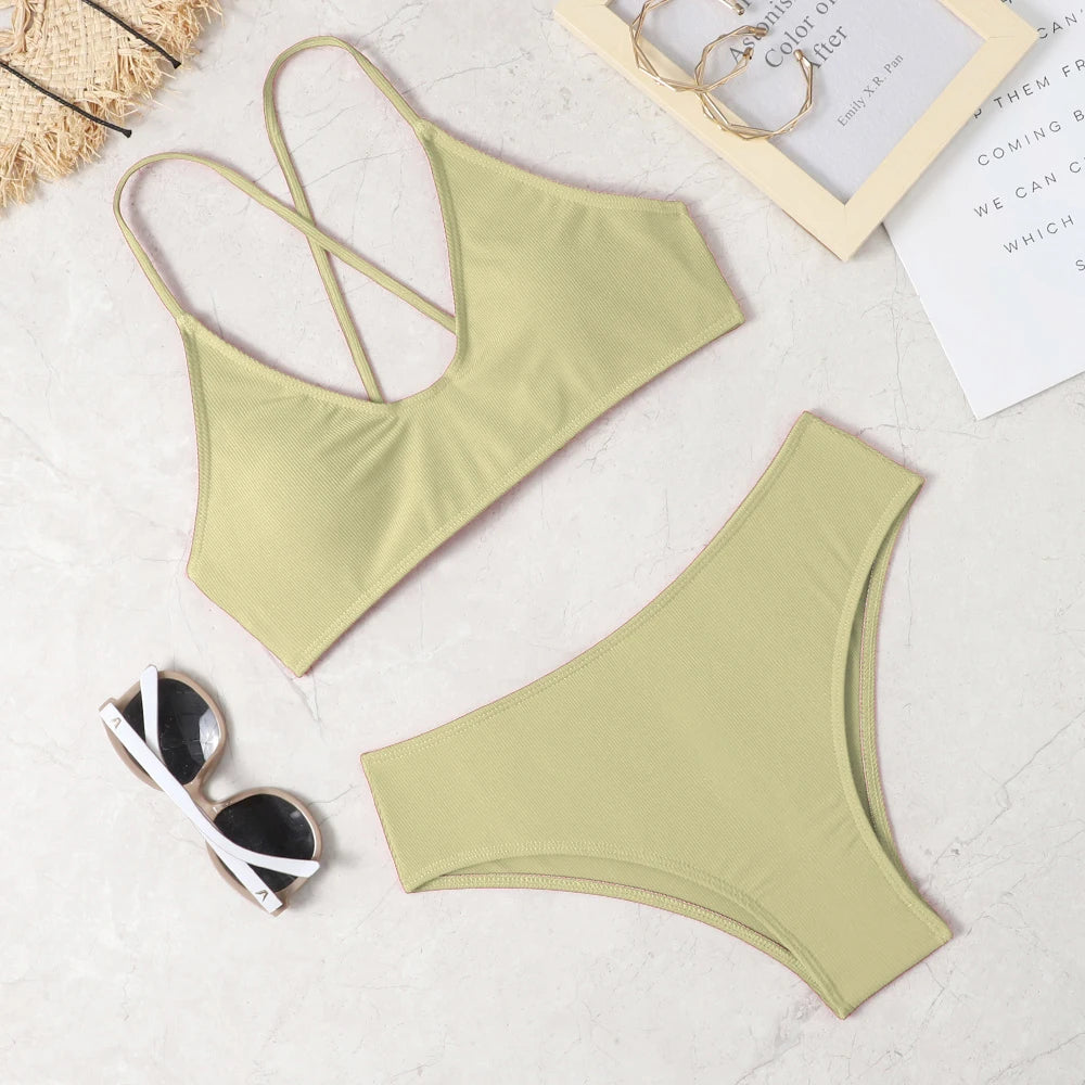 2023 New Bikini Women's Swimwear Sexy Bikini Swimwear Push Up Swimwear Women's Beach Swimwear