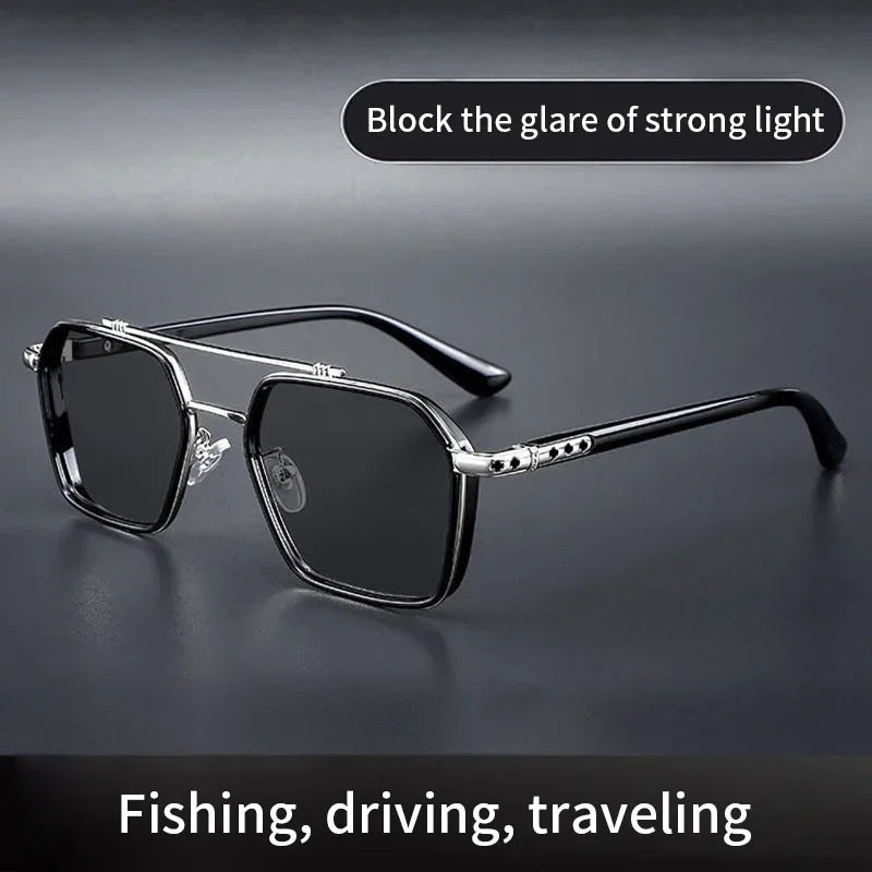 Trend Sunglasses for Men Professional Day Night Driver Sunglasses UV400 Retro Luxury Design Glasses Vintage Lentes De Sol Hombre