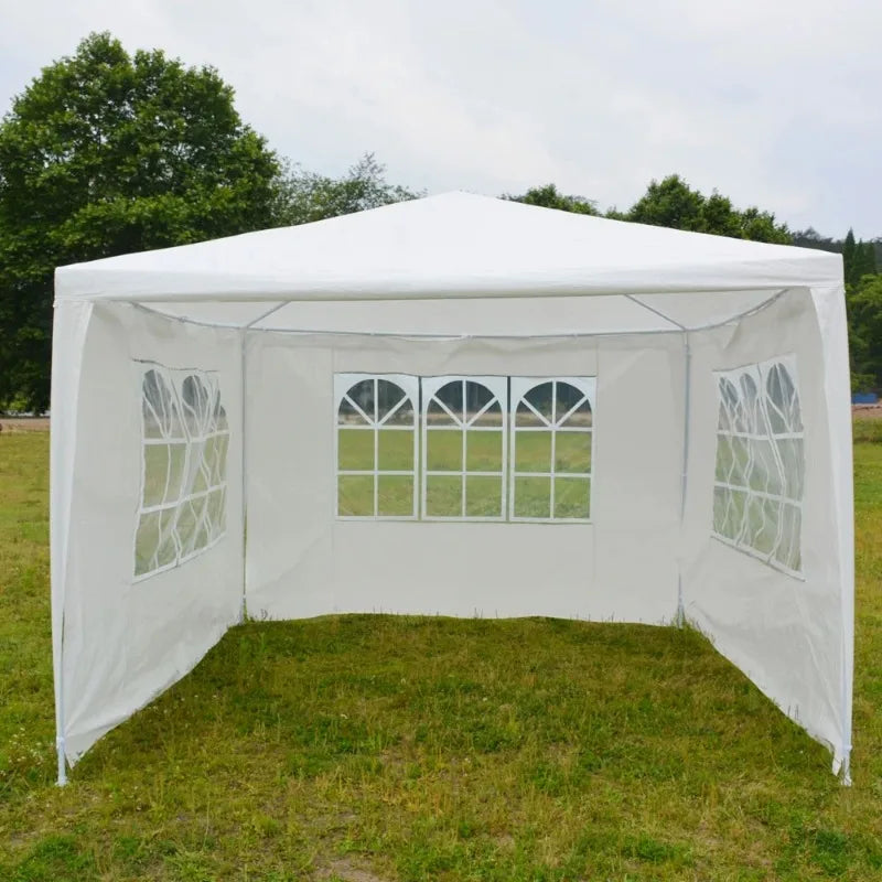 UBesGoo Party Wedding Tent Outdoor Camping Gazebo Canopy with 3 Sidewalls Canopy 10' X 10'