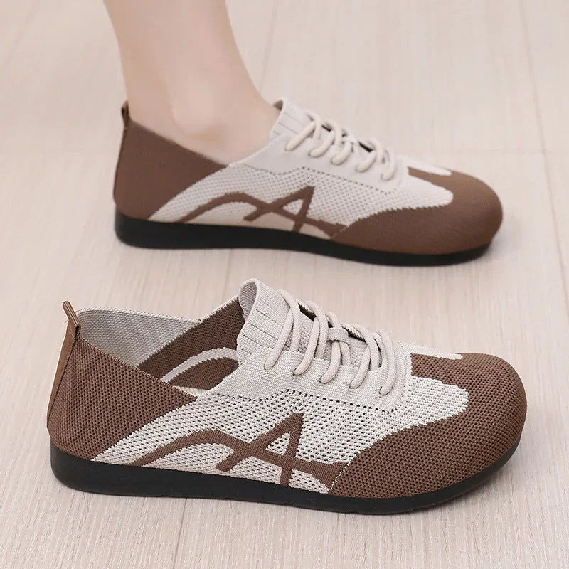 Women's Running Shoes Lightweight Flat Platform Sneakers for Women Casual Comfortable Walking Shoes Relaxing Breathable Shoes