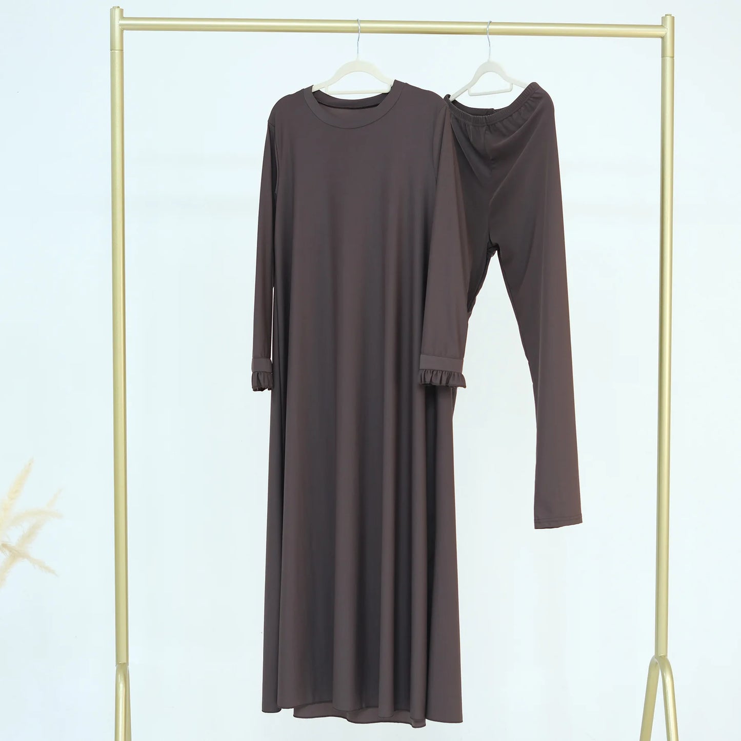 Muslim Women Swimsuits Islamic Swimwear Modest 2 Pieces Suits Long Sleeve Burkinis Long Tops Pant Musulmane Beachwear Full Cover