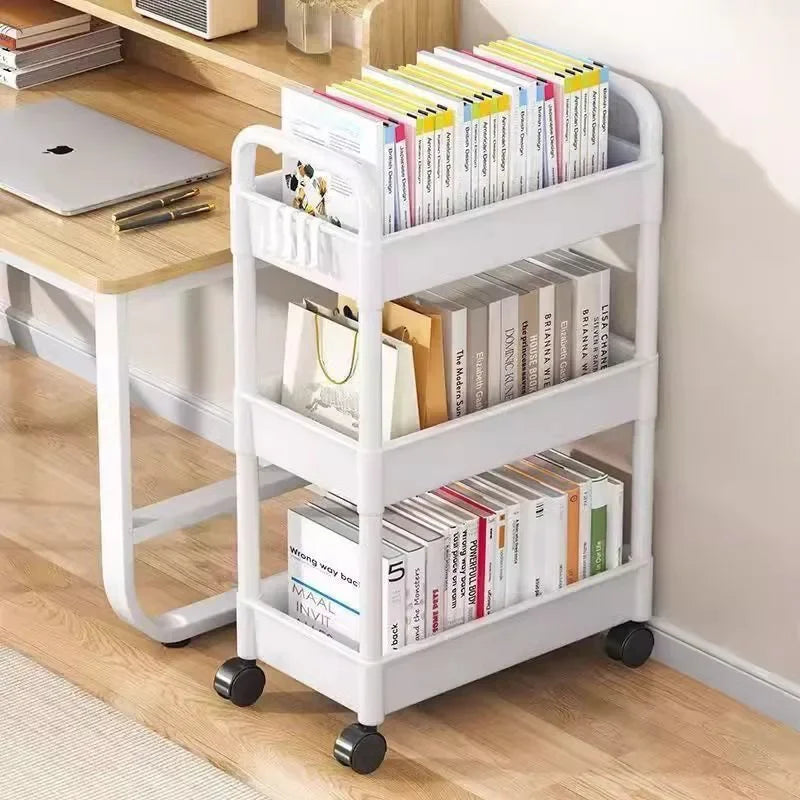 Household Multi-layer Small Cart Storage Rack Floor To Floor Kitchen Bedroom Bathroom Storage Rack Storage Rack With Wheels