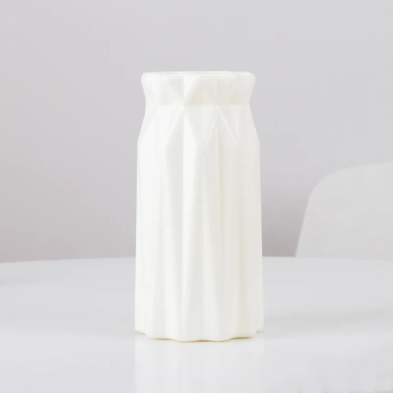Modern Nordic Plastic Flower Vase, Pink, Blue, White Pot, Basket, Home, Living Room Decoration, Ornament, Arrangement