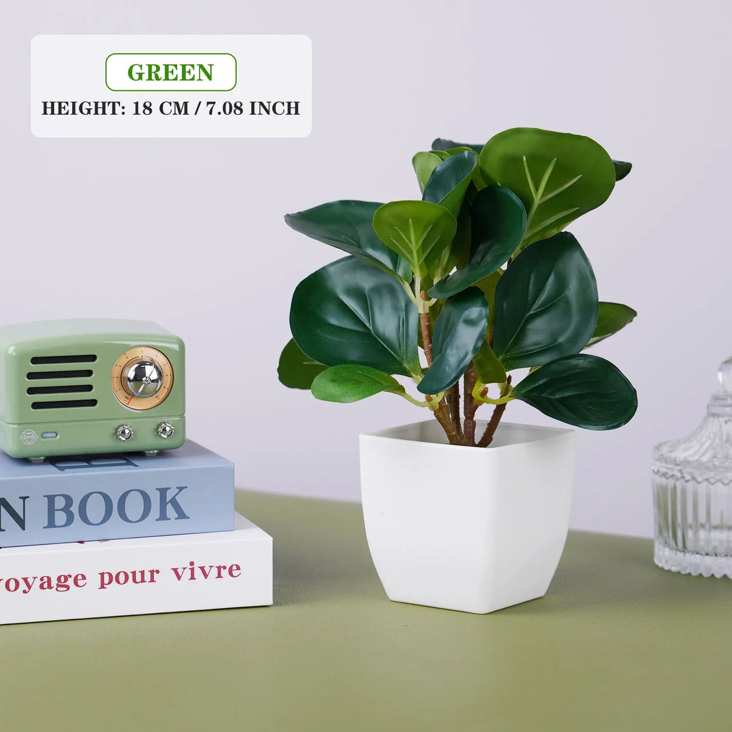Fake Plants Bonsai Simulation Pot Green Plants Artificial Plants Table Potted Ornaments for Hotel Home Office Room Decoration