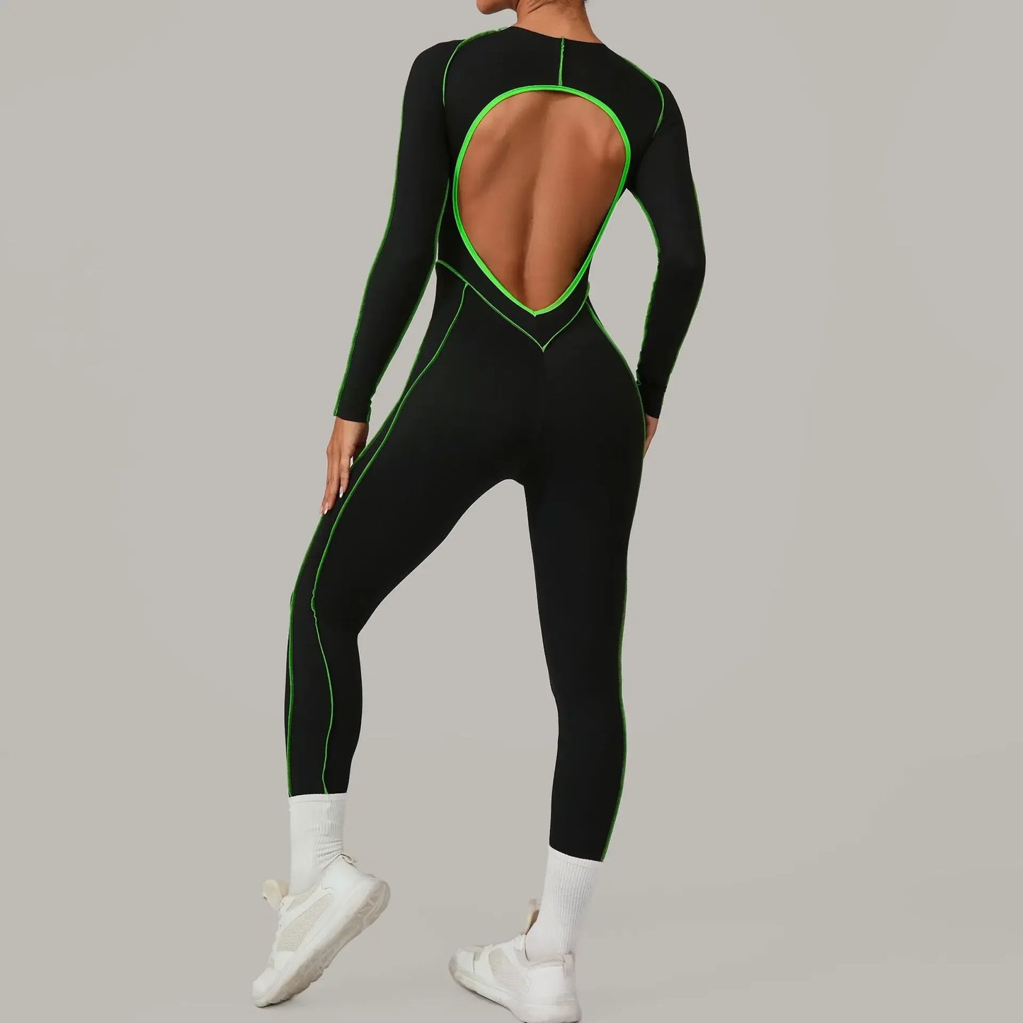 Seamless Yoga Jumpsuit Sports Fitness Peach Hip Tights Backless High-intensity One-piece Workout Clothing Gym Bodysuit for Women