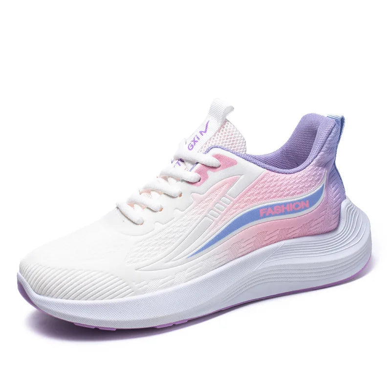 2025 Spring New Women's Shoes Soft soled Non tiring Foot Casual Versatile Running Shoes Comfortable Breathable Sports Shoes