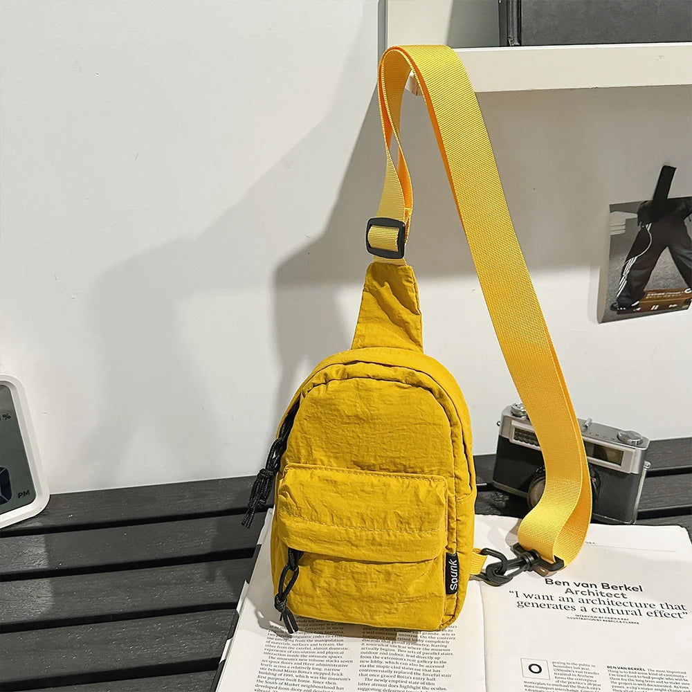 Men's Chest Bag, Trendy Small Shoulder Bag, Personalized and Fashionable Women's Crossbody Bag, Men's Casual Mobile Phone Bag