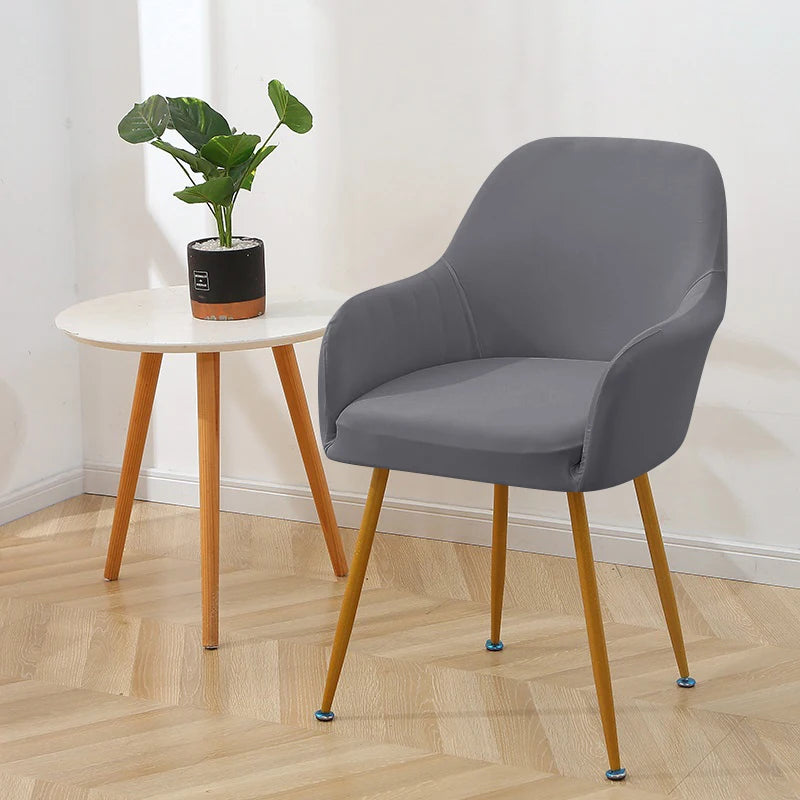 Water Repellent High Arm Chair Cover Elastic Dining Chairs Slipcovers Removable Solid Color Armchair Covers for Hotel wedding