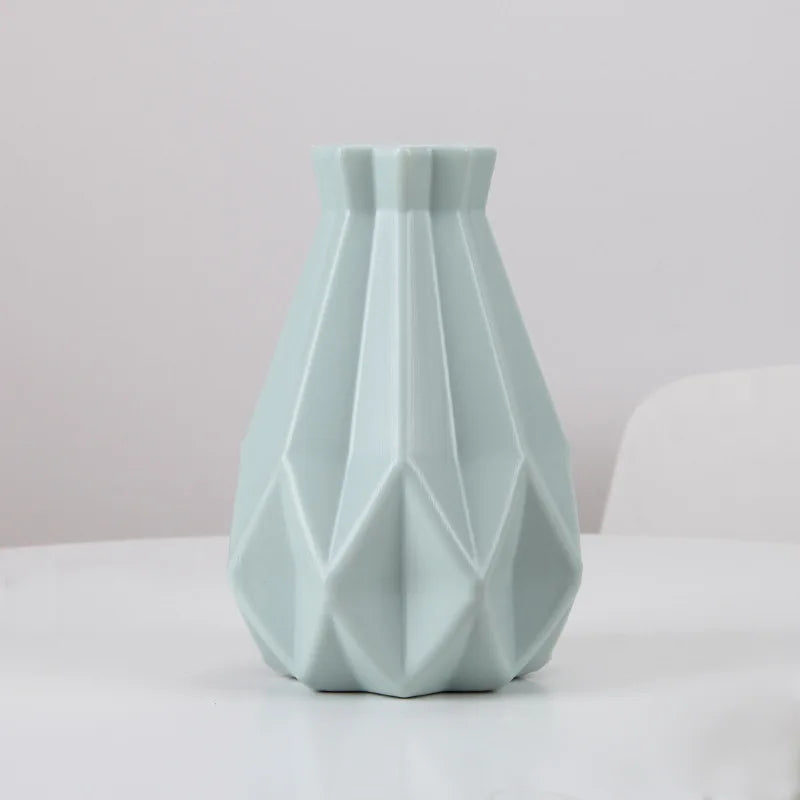 Modern Nordic Plastic Flower Vase, Pink, Blue, White Pot, Basket, Home, Living Room Decoration, Ornament, Arrangement
