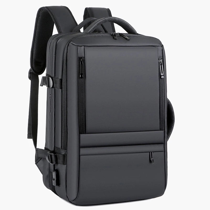 Mens Business Carry On Travel Backpack Flight Approved 40L Expandable Water Resistant 16" Laptop Backpack USB Charging Port