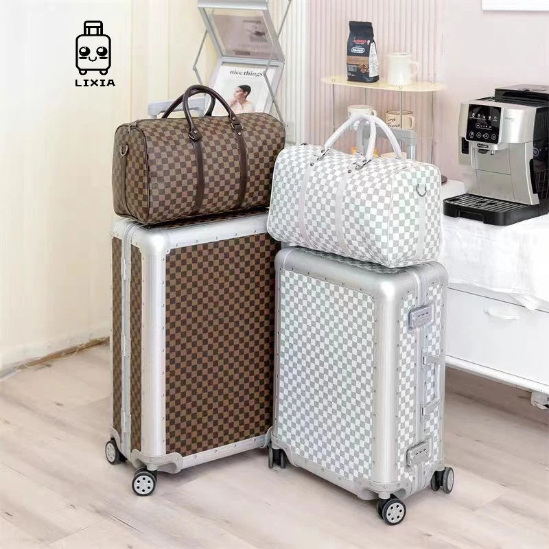 LIXIA Suitcase Travel Set 20"24"26-inch Large-capacity Trolley Case Full Aluminum Magnesium Alloy Boarding Box Luggage