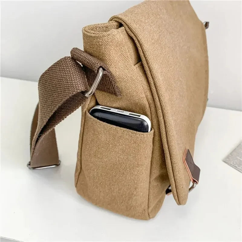 Men Briefcase Crossbody Shoulder Bags Male Messenger Bags Boy Canvas Bags for Travel Business Books Large capacity shoulder bag