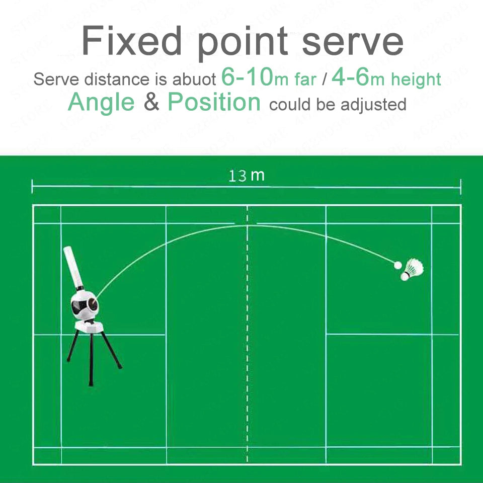 Automatic Badminton Service Machine Robot Adult Kid Gift Portable Outdoor Indoor Beginner Ball Pitching Practice Trainer Device