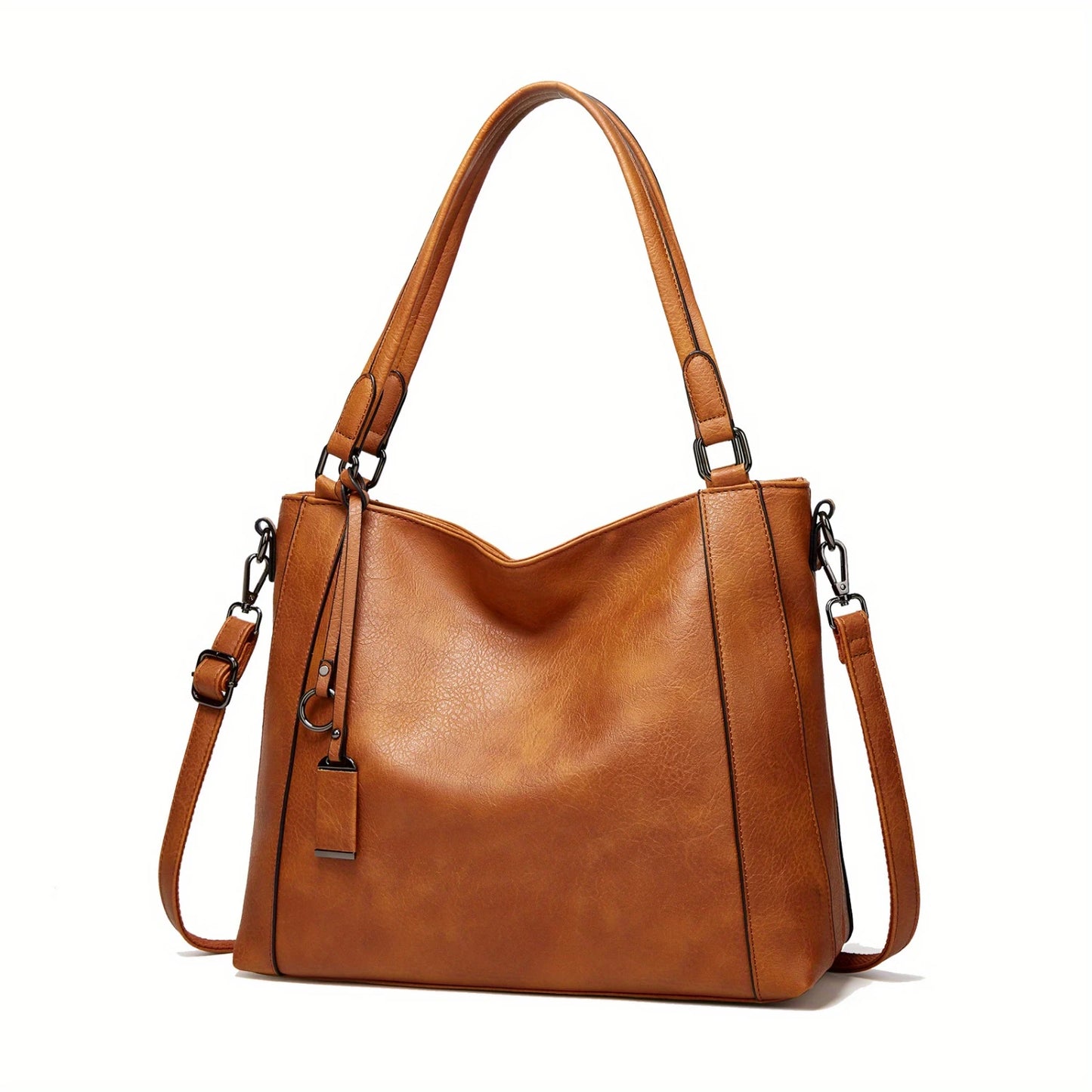 Women Bag Soft PU Leather Retro Designer Large Capacity Multi-pocket Casual Ladies Shoulder Crossbody Bag Mother's Day Gift Adj