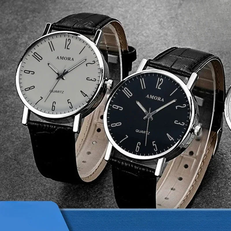 Man Watches Business Wristwatches Luxury Leather Strap Analog Quartz Watches for Men Clock Casual Men Women Watch Reloj Hombre