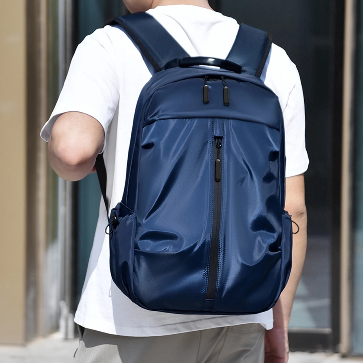 Men's Casual Large Capacity Travel Charging Backpack Lightweight Waterproof Computer Backpack Student School Bag Unisex