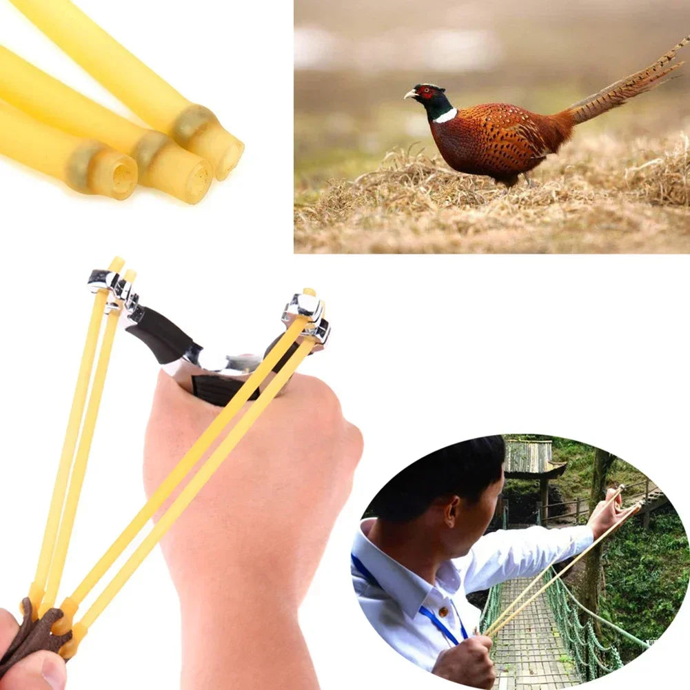 2PCS Catapult Replacement Powerful Rubber Band Strip Professional Elasticity Slingshot Rubber Band Outdoor Hunting Accessories