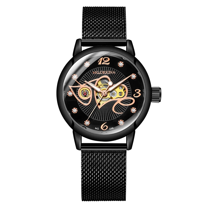 Women's Mechanical Watch High-end Top Brand Luxury Women Fashion Casual All Steel strap Automatic Ladies Watches Zegarek Damski