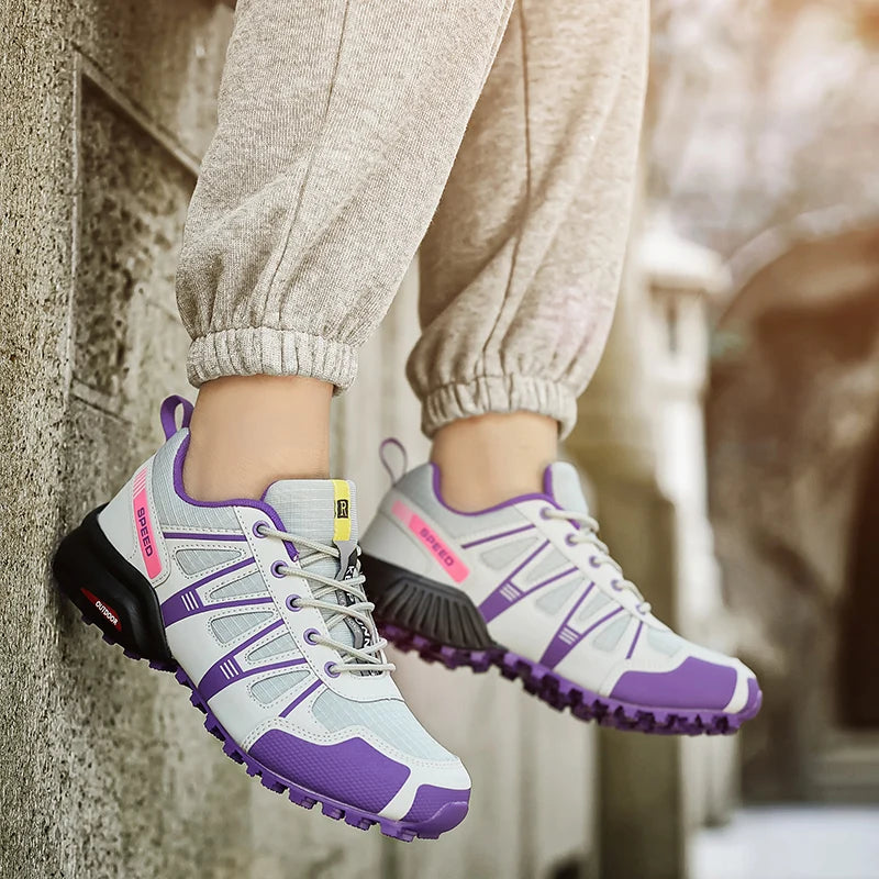 Hiking Shoes For Women Waterproof Trekking Sneakers Outdoor Trainers Lace-up Climbing Shoes Walking Hunting Tactical Sneakers
