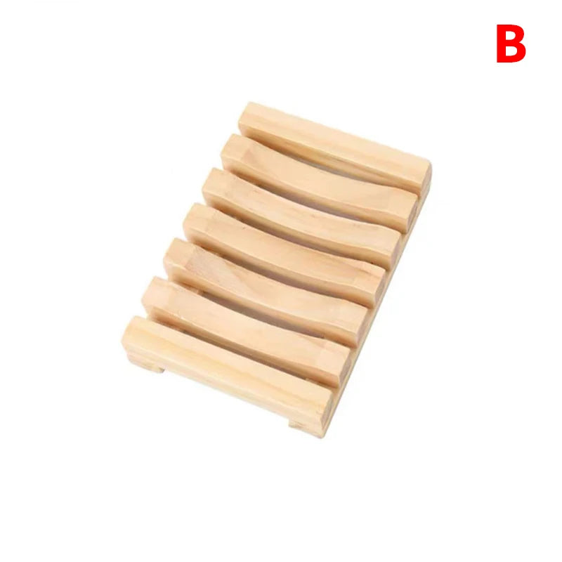 Soap Box Natural Wooden Bath Soap Holder Creative Fashion Tray Wooden Prevent Mildew Drain Box Kitchen Bathroom Washroom Tools