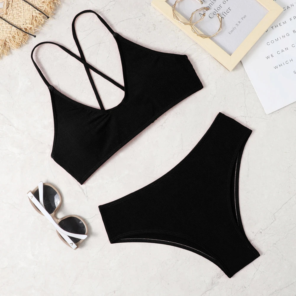 2023 New Bikini Women's Swimwear Sexy Bikini Swimwear Push Up Swimwear Women's Beach Swimwear