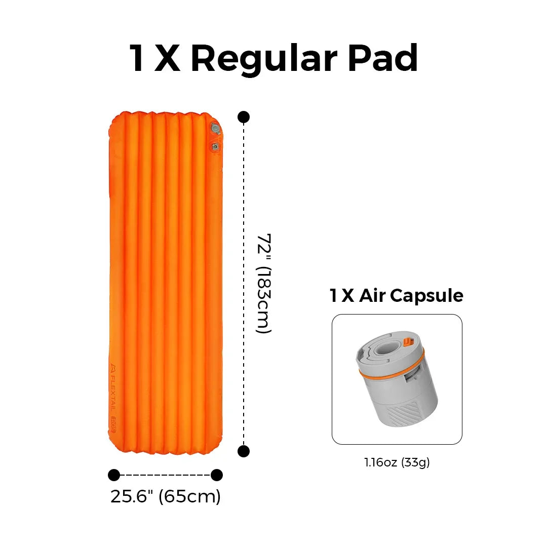FLEXTAILGEAR ZERO MATTRESS MUMMY - Insulated Sleeping Pad with 6.0 / 5.6 R-Value, Ultralight Inflatable Camping Mat