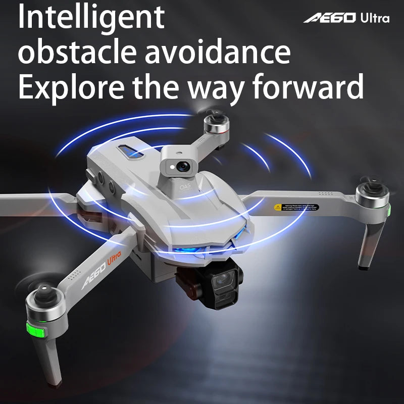 AE60 GPS Drone 8K Professional HD Camera Brushless 3-Axis Gimbal 12KM Obstacle Avoidance Large Screen 5G FPV Dron RC Quadcopter