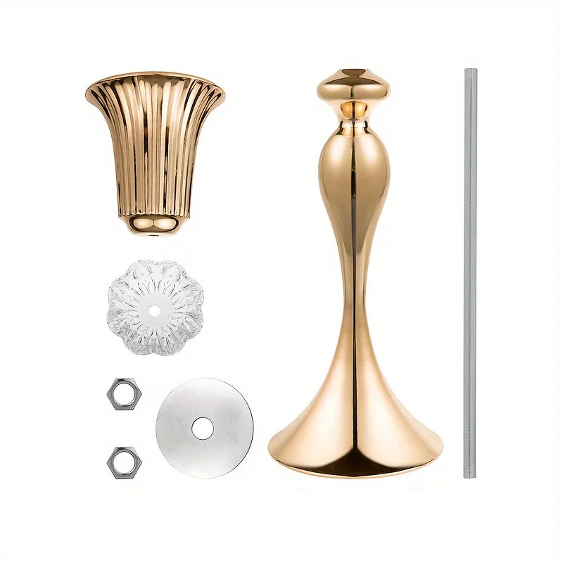 Set of 2/10 Crystal Flower Stands, 22 英寸 Tall Vases, Metal Centerpiece Vases for Table Decoration, Christmas, Party Decoration