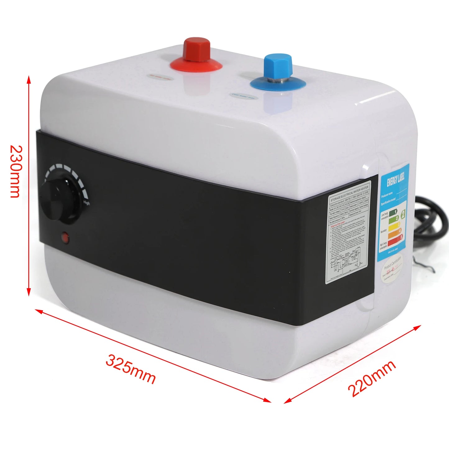 1500W Electric Water Heater 6L Hot Water Storage Continuous Water Heater Boiler