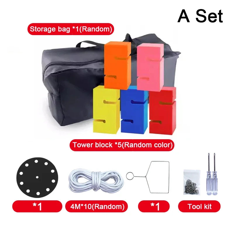 Outdoor Games Kids Toys Boys Girls Sensory System Training Adult Build Tower Block Together Team Building Fun Expansion Activity