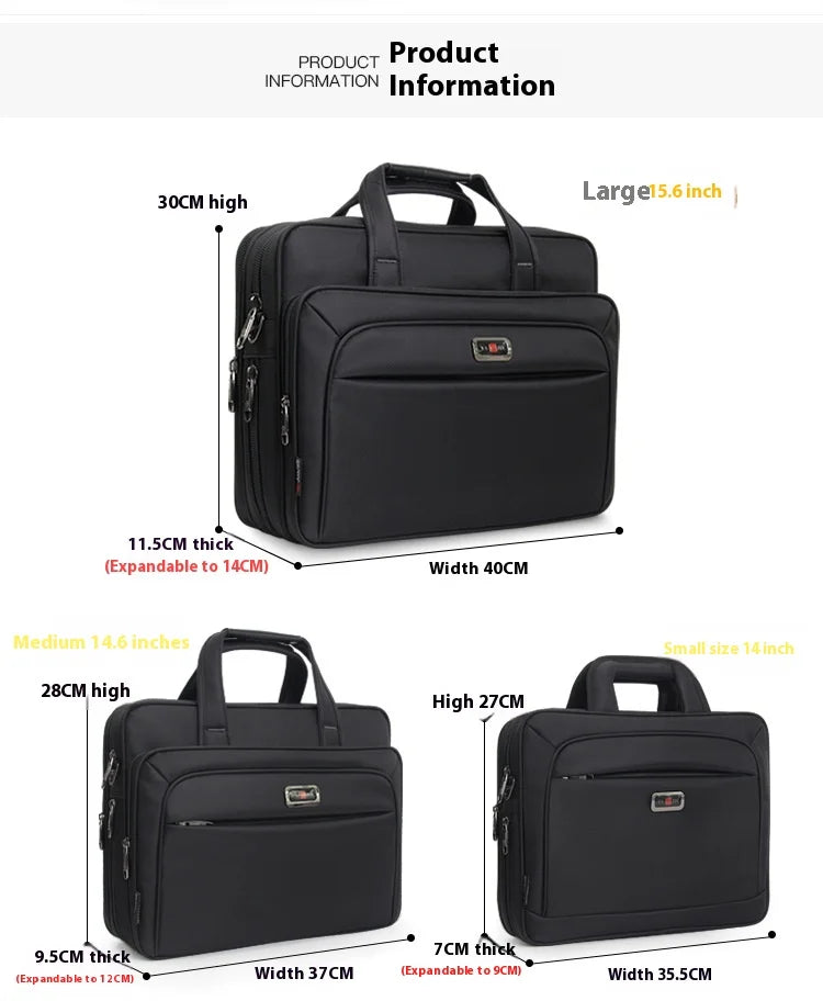 Men Single Shoulder Bag 14" 15" 16 Inch Laptop Bag Men's Casual Handbags Business Briefcase Computer Bags For Macbook Pro Case