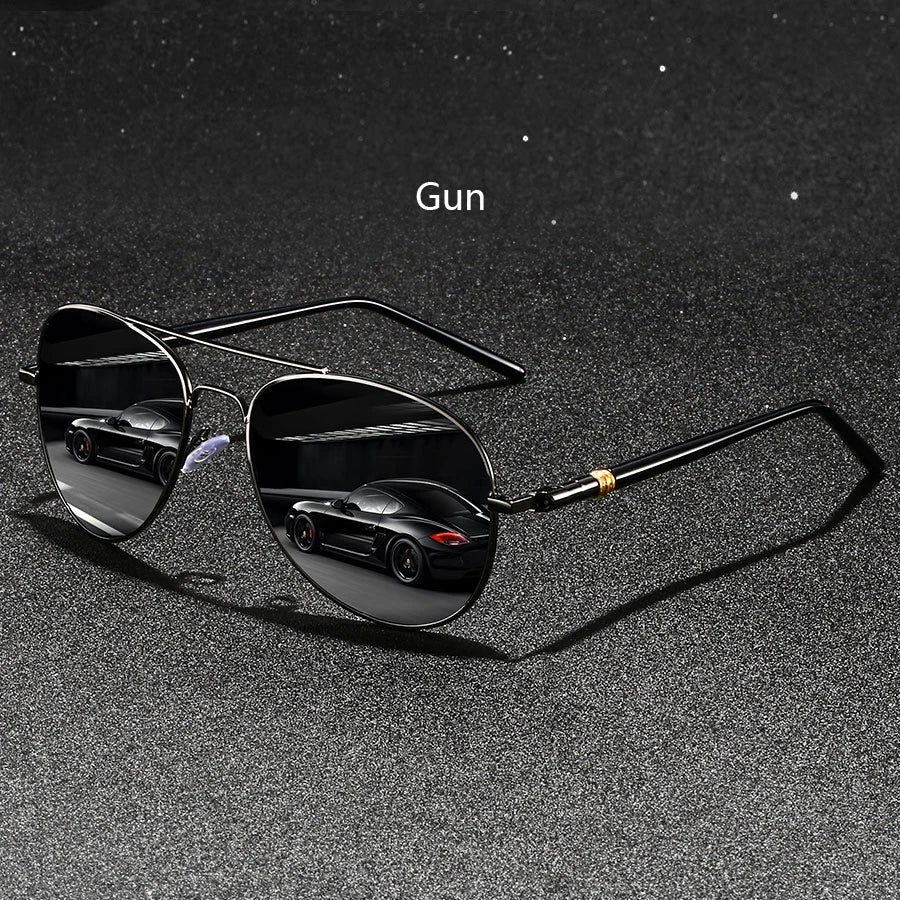 Fashion Vintage Metal Frame Sunglasses Men Women Fishing Driving Man Luxury Brand Designer Sun Glasses Anti-Glare Eyewear UV400