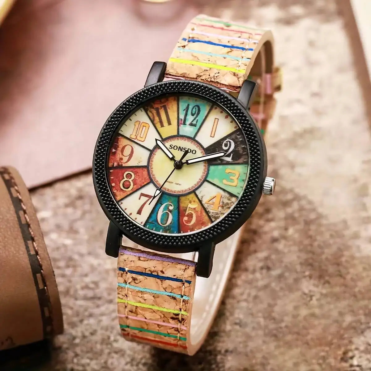 Fashion Women Watches Vintage Leather Strap Quartz Wristwatch Reloj Mujer Girls Clock Gift