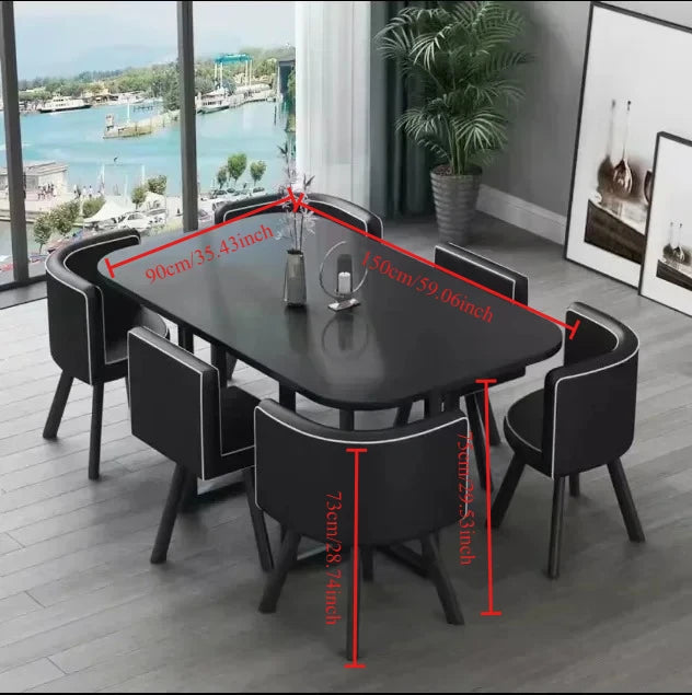 Dining Table, Rectangular for Dining Room/living Room, Kitchen Dining Table Set with Metal Legs