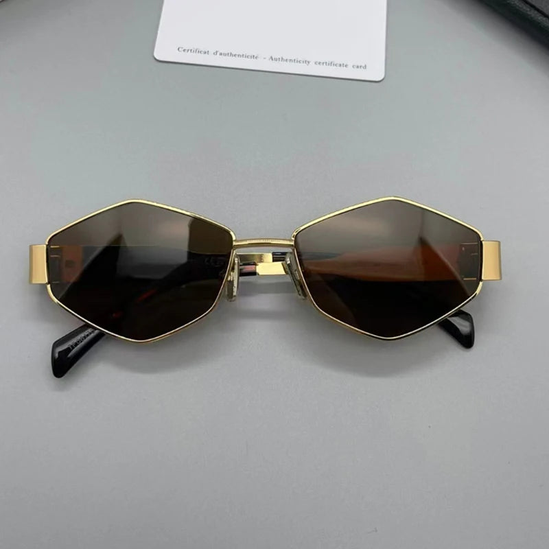 Vintage Special-Shaped Sunglasses Women Men Square Sun Glasses Female Retro Polygon Oculos De Sol for Male Eyeglass Eyewear