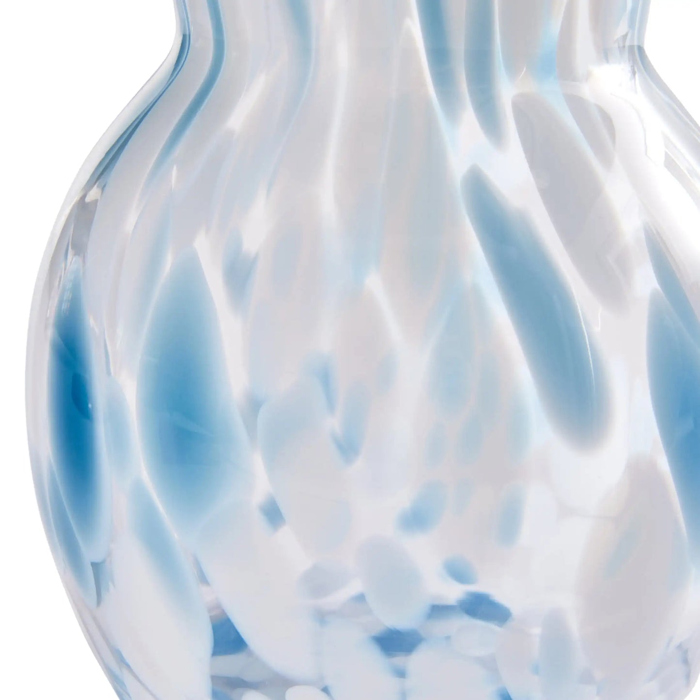 Better Homes & Gardens Tortoise Glass Vase, 7'', Blue and White