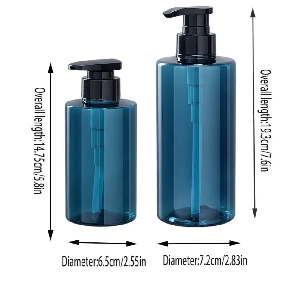 300/500ml Hand Soap Dispenser Cylinder Pump Bottle Dispenser Bathroom Shampoo Bottle Cylinder Shape Travel Lotion Container
